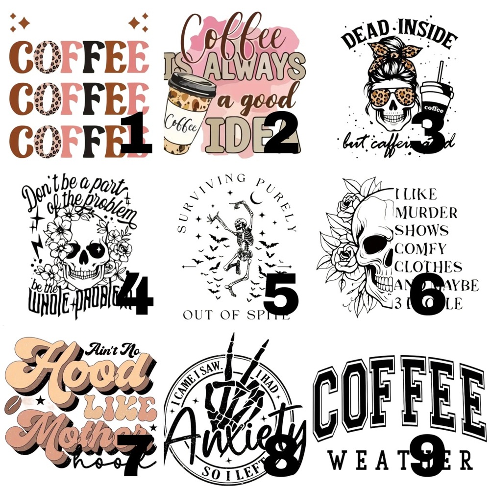 Graphic Coffee Themed T-Shirts
